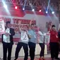 Tiga pasangan calon Pilkada Kota Malang, Jawa Timur, usai undian nomor urut (Liputan6.com/Zainul Arifin)