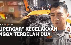 "Supercar" Kecelakaan hingga Terbelah Dua