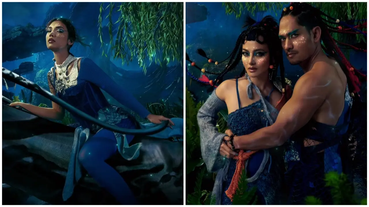 Potret artis Indonesia bertema Avatar The Way of Water (Foto: Instagram haico.vdv/ririnekawati)