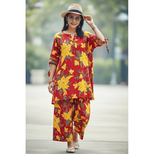 Model Baju Batik untuk Usia 50-an. Foto: Gemini