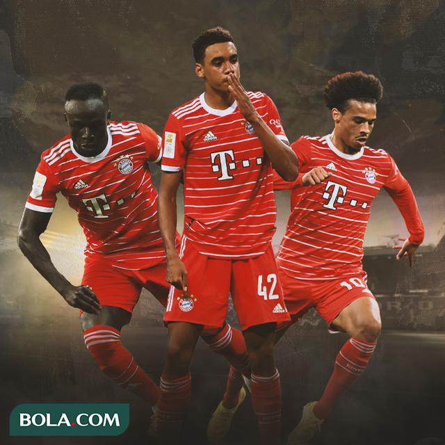 Ilustrasi - Jamal Musiala, Sadio Mane, Leroy Sane