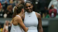 Petenis nomor satu dunia, Serena Williams, mulus melewati babak ketiga Wimbledon 2016 dengan mengalahkan Annika Beck dari Jerman, Minggu (3/7/2016). (Bola.com/Twitter/Wimbledon)