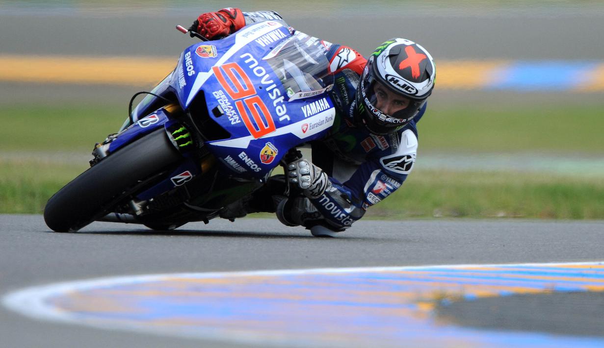 Jorge Lorenzo, menjadi yang tercepat di MotoGP Prancis pada tahun 2009, 2010, 2012, 2015 dan 2016. (AFP/Jean-Francois Monier)