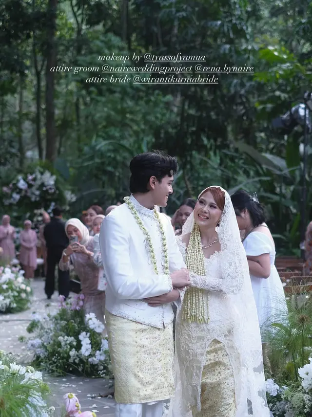 Sah! Nadin Amizah dan Faishal Tanjung Resmi Menikah, Kenakan Busana Pengantin Sulaman dan Kain Songket