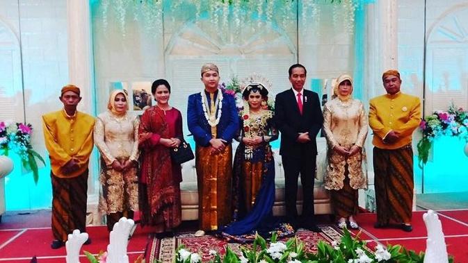 Jokowi hadiri pesta pernikahan supir kepresidenan (Sumber: Instagram/@suhartono232)