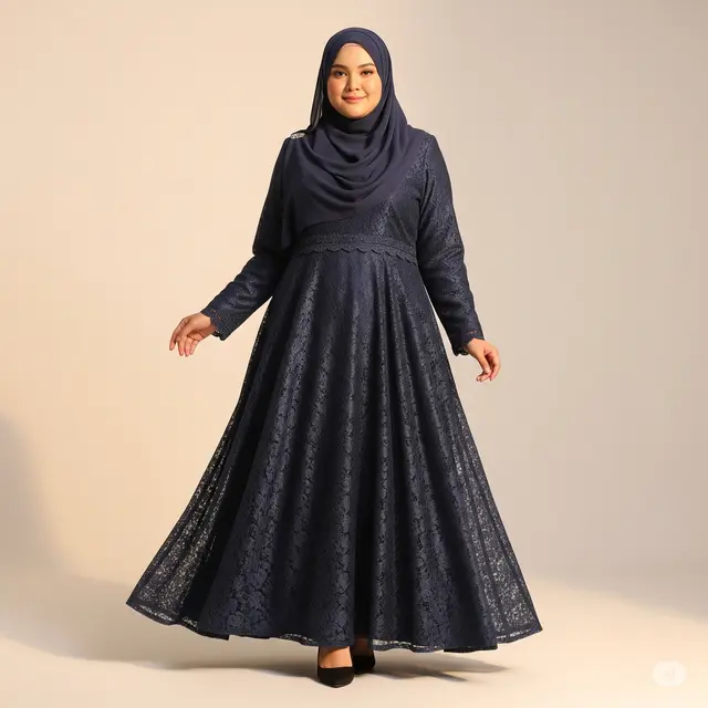 11 Model Gamis Full Brokat Simple Tapi Mewah untuk Wanita Gemuk: Rahasia Tampil Memukau