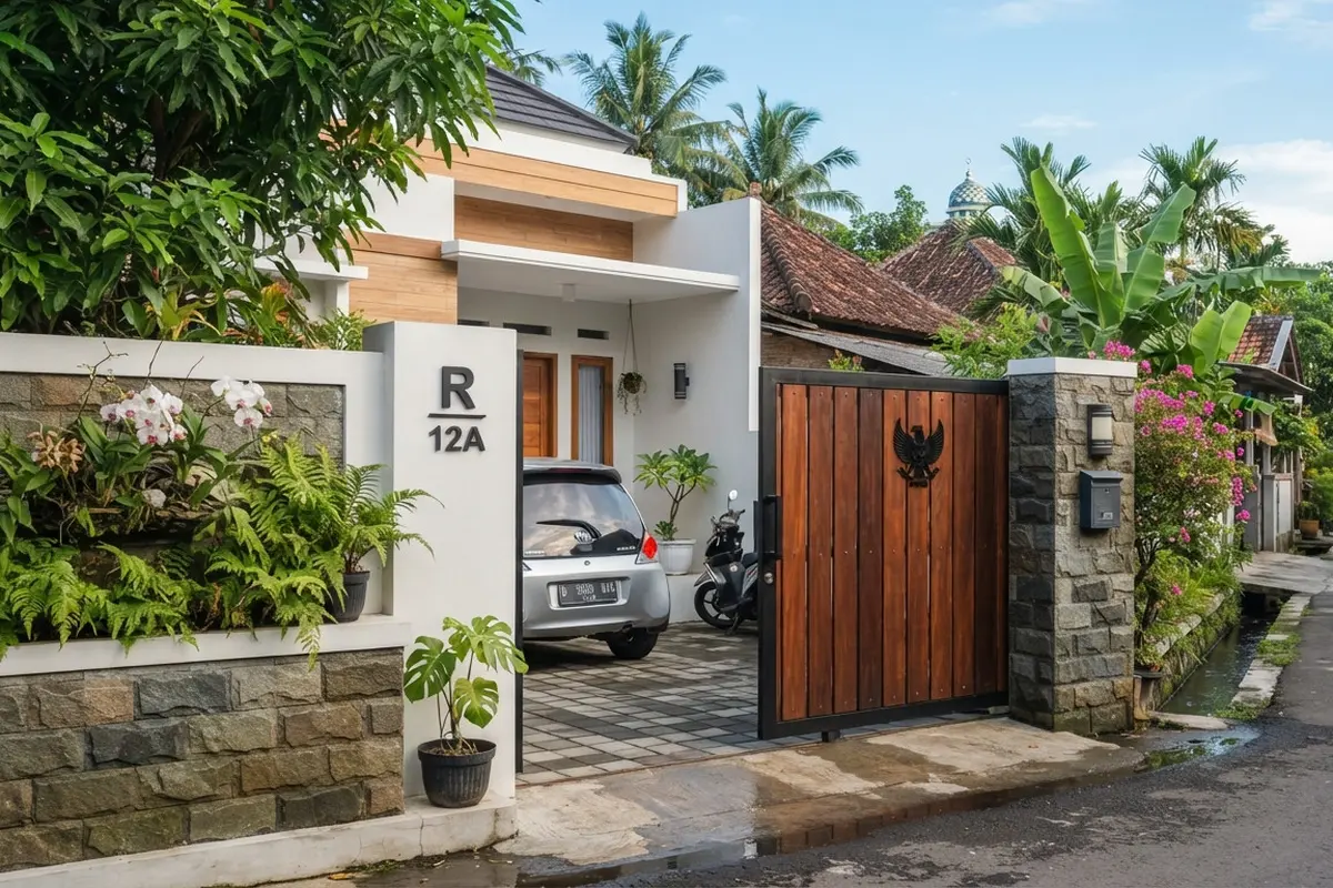 Model Gerbang Rumah Kecil yang Elegan