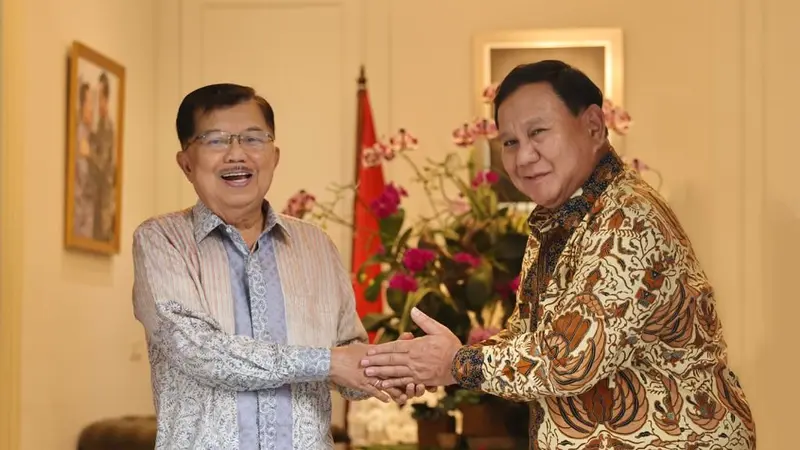 Ketua Umum Partai Gerindra Prabowo Subianto bertemu dengan Wakil Presiden ke-10 dan ke-12 RI Jusuf Kalla (JK) pada Selasa (2/5) sore (Istimewa)