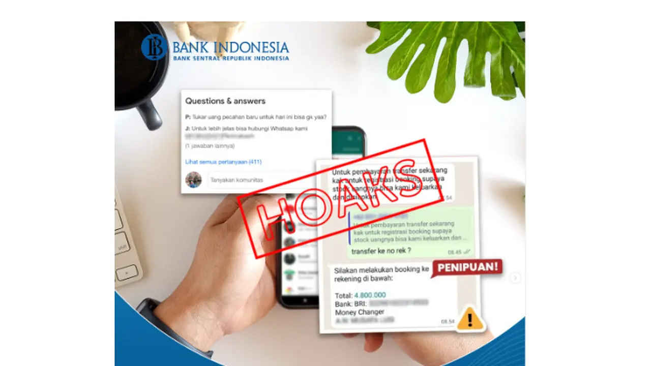 Waspada penipuan penukaran uang mengatasnamakan Bank Indonesia (sumber Instagram Bank Indoneia)