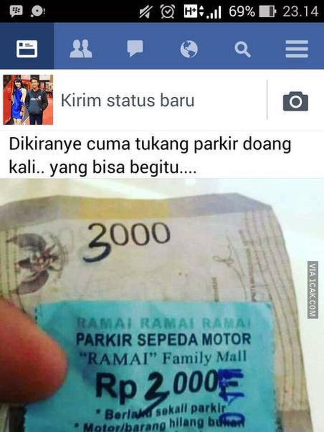 Tarif denda karis parkir hilang (Ist)