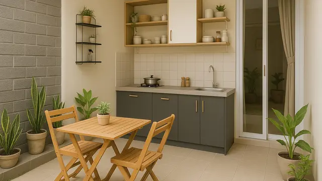 Model Rumah Sederhana dengan Dapur Outdoor (Foto: ChatGPT)