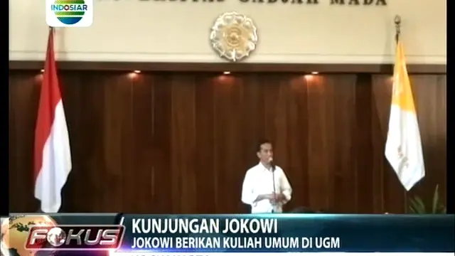 Kunjungan Jokowi, Jokowi Berikan Kuliah Umum di UGM
