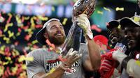 Pemain Kansas City Chief merayakan gelar juara Super Bowl 2020 (David J. Phillip/AP)