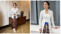 Artis Pakai Kebaya Kutubaru di Hari Kartini 2025. (Sumber: Instagram/syifahadju/lutesha)