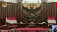 Ketua DPR RI Puan Maharani membahas perihal politik tanpa nilai dalam pidatonya di Sidang Bersama DPR dan DPD tahun 2024. (Tim News).