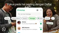 WhatsApp Hadirkan Fitur Daftar, Pengguna Kini Bisa Bikin Chat Lebih Terorganisir