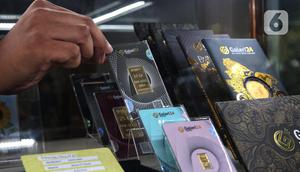 Berdasar informasi dari laman resmi Pegadaian, harga per 1 gram emas Antam, Rabu (14/5/2025), dijual Rp1.960 juta atau turun Rp20 ribu dari hari sebelumnya. (Liputan6.com/Angga Yuniar)
