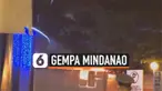 Gempa magnitudo 6,4 mengguncang Mindanao, Filipina. Sejumlah bangunan rusak akibat guncangan gempa, atap mal ambruk hingga sebuah bangunan terbakar.