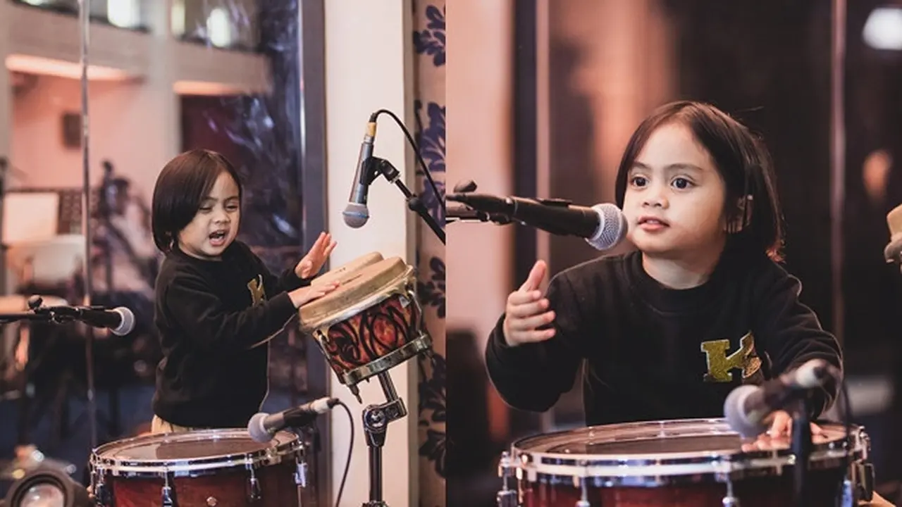 Calon Bintang, Ini 6 Gaya Sekala Bumi Anak Ayudia saat Main Gendang