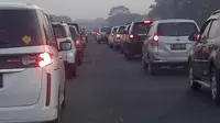 Tol Jagorawi arah Jakarta KM 15 terpantau padat (TMC Polda Metro Jaya)