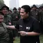 Menteri BUMN Erick Thohir&nbsp;&nbsp;dalam inagurasi bela negara rekrutmen bersama BUMN di Markas Marinir Cilandak, Jakarta