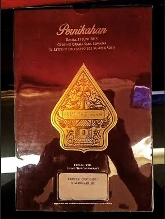 [Bintang] Foto undangan Pernikahan Gibran Rakabuming Raka dan Selvi Ananda (Galih W. Satira/bintang.com)