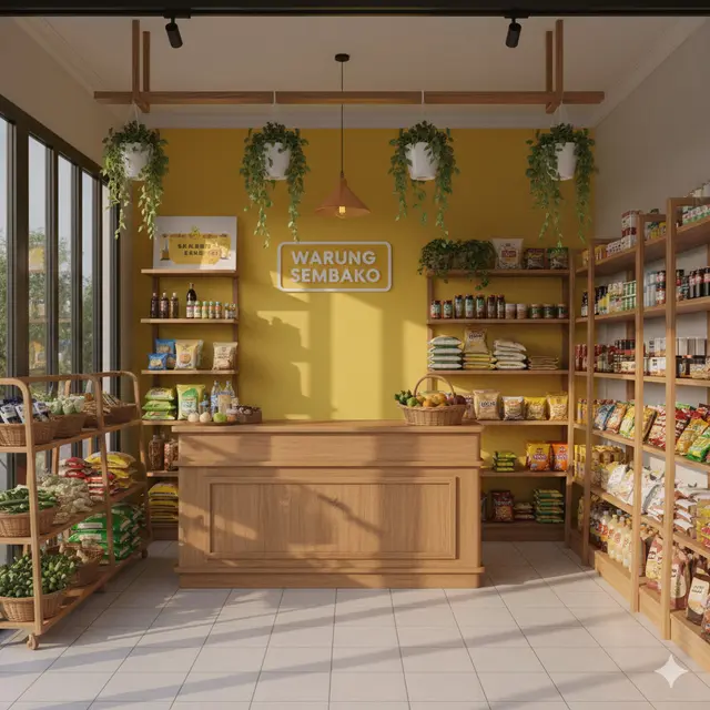 Inspirasi cat warna warung sembako