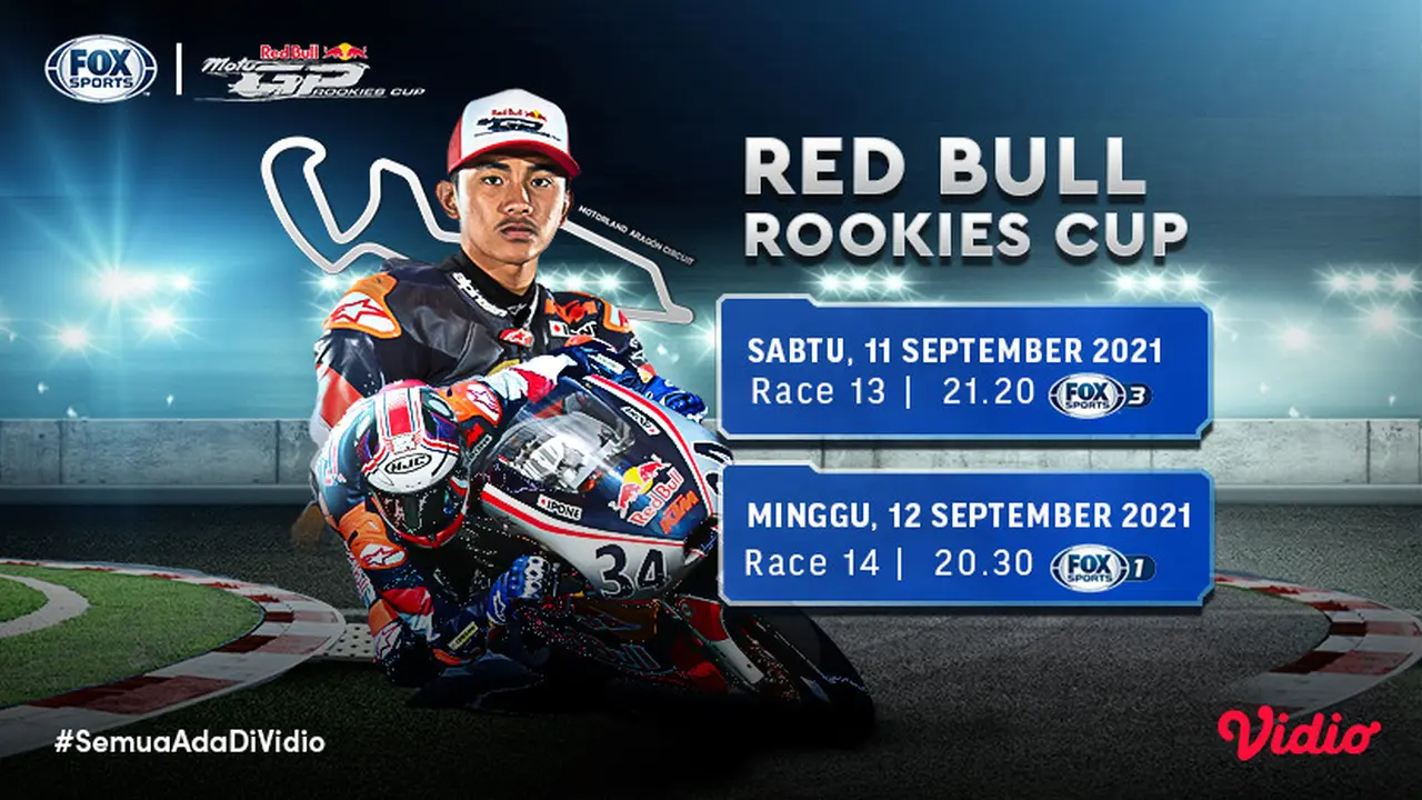 Link Live Streaming Red Bull Rookies Cup Aragon 2021 Pekan Ini, 11-12 September 2021