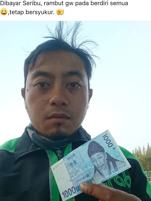 7 Potret Driver Ojol saat Dibayar Pakai Mata Uang Asing, Bikin Netizen Iri