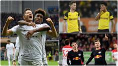 Duet antara pemain gelandang dan striker menjadi sangat mematikan bila keduanya mampu bekerjasama dengan baik. Robert Lewandowski dan Serge Gnabry menjadi duet penyerang yang mematikan bagi Bayern Munchen. Berikut 4 due penyerang ganas Bundesliga 2019/2020. (kolase foto AFP)