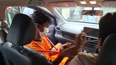 Detik-Detik Pembacokan Sopir Taksi Online di Tangerang
