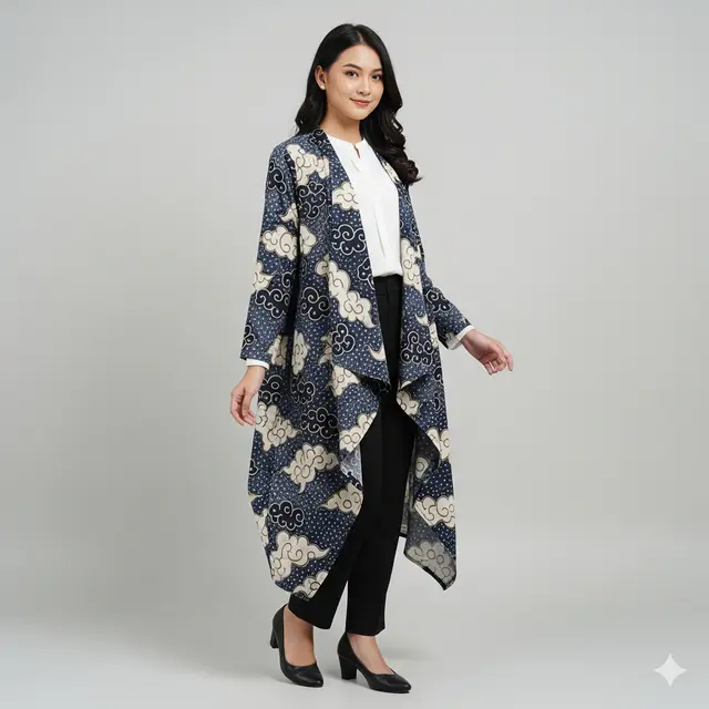 Model Cardigan Batik Wanita Modern untuk Kerja Kantor 2025. Gemini