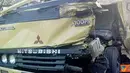 Citizen6, Lamongan: Truk membawa makanan asal malang mengalami kecelakaan di depan dealer Suzuki, di desa Blimbing, kecamatan Paciran, Lamongan, Jumat (18/3). (Pengirim: David)