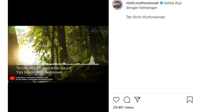 Teh Ninih (Foto: Instagram/@ninih.muthmainnah)