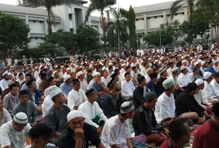 3.530 Napi Salat Id di Lapas Cipinang (Liputan6.com/Ady Anugrahadi)
