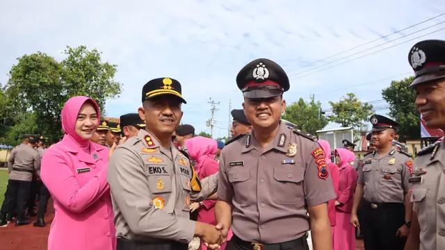 59 personel Polres Pemalang naik tangkat. (Foto: Liputan6.com/Humas Polres Pemalang)