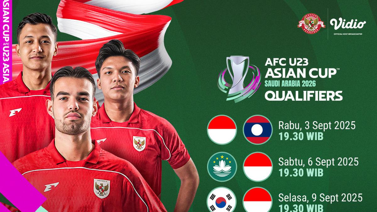 Simak Jadwal Timnas Indonesia Kualifikasi AFC U-23 Asian Cup 2026: Eksklusif Vidio