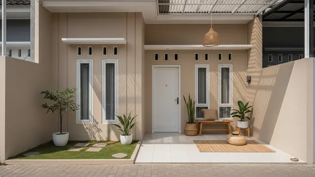 Warna Cat Teras Rumah Netral Tapi Tidak Membosankan Beige