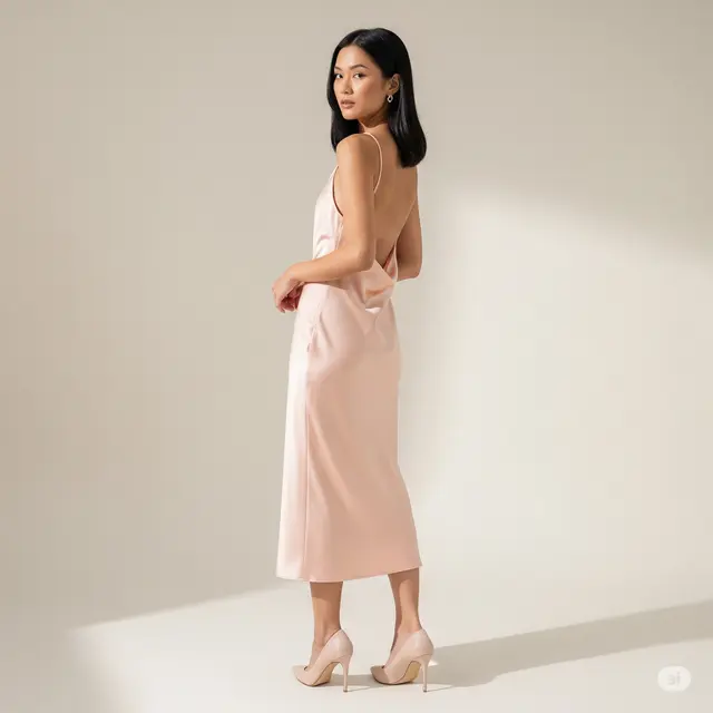 Inspirasi Baju Pesta Satin Slip Dress Pastel yang Memukau.