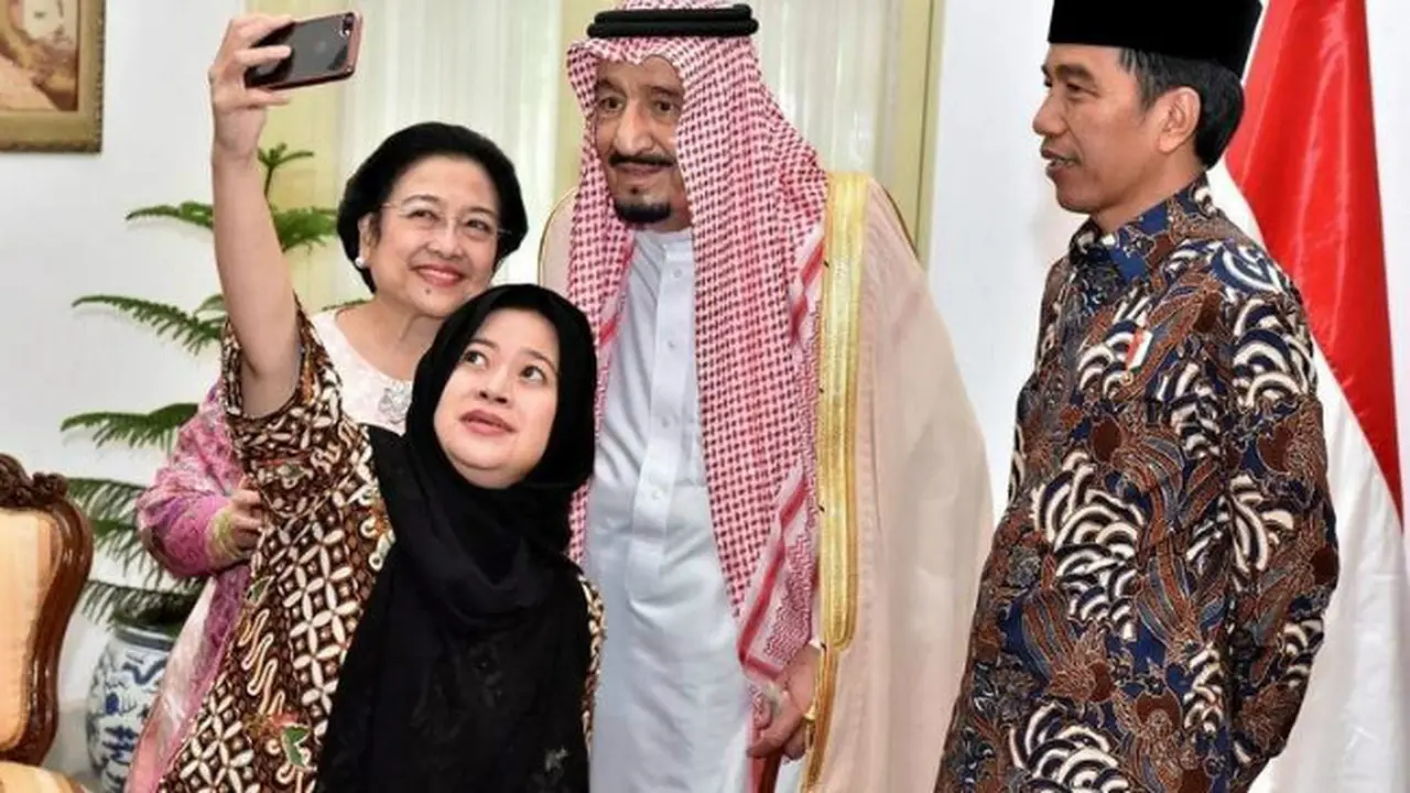 Raja Salman selfie dengan Megawati Sukarnoputri