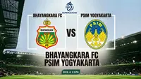 Ilustrasi Bhayanglara FC versus PSIM Yogyakarta, BRI Super League. (Bola.com/AI)
