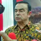 Chairman Mitsubishi, Carlos Ghosn datang ke Indonesia untuk meresmikan pabrik baru.