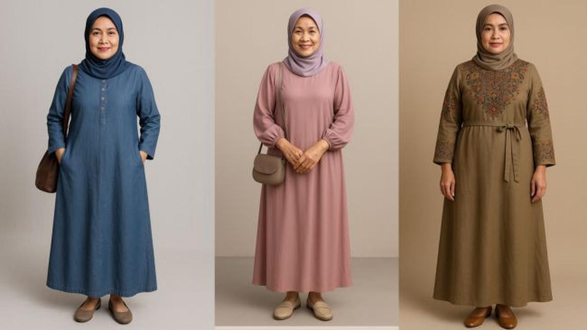 7 Rekomendasi Gamis yang Nyaman untuk Usia 45 Tahun ke Atas, Cocok untuk Aktivitas Sehari-hari