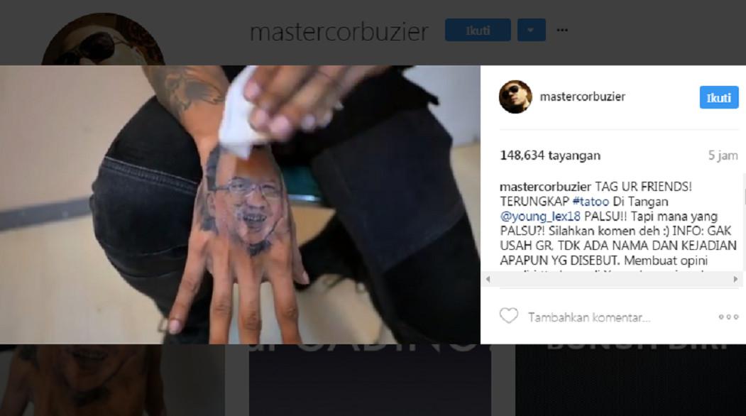 Young Lex Coba Hilangkan Tato Ahok Di Tangannya Showbiz Liputan6 Com
