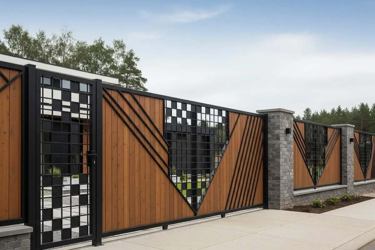 Model Pagar Rumah Klasik Modern Motif Geometris Kontemporer