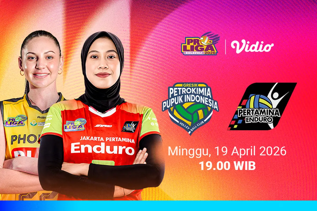 Gresik Phonska vs Jakarta Pertamina pada laga Proliga 2026, eksklusif hanya di Vidio.