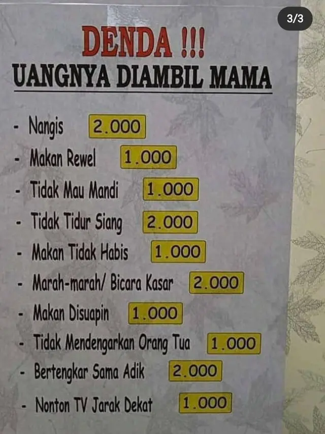 Hukuman dari Mama