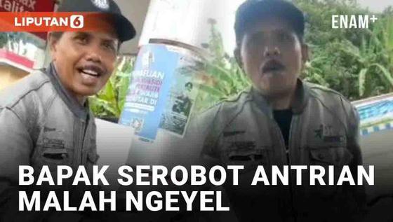 VIDEO: Serobot Antrian di SPBU, Bapak Ini Malah Bandingkan dengan Antrian di Bank