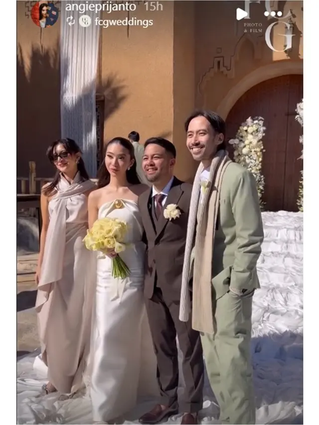 9 Potret Artis Jadi Bridesmaid & Groomsmen Pernikahan Ranggaz Laksmana di Maroko