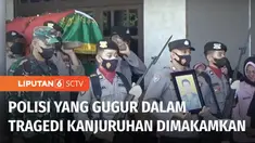 Isak tangis mewarnai prosesi pemakaman seorang anggota Polres Tulungagung yang menjadi korban tragedi Stadion Kanjuruhan Malang. Korban dimakamkan secara kedinasan dan mendapat penghargaan kenaikan pangkat satu tingkat lebih tinggi.